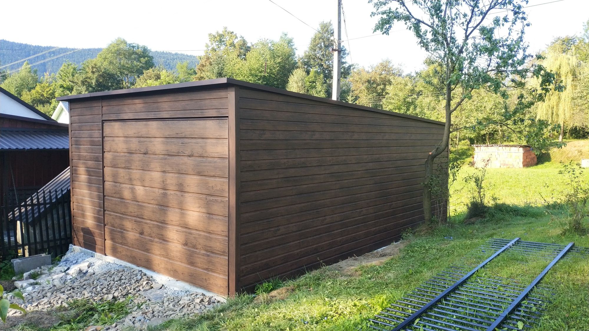 Garaż blaszany drewnopodobny 3x5 profil solidny 3,5x5 3,5x6 4x5 4x6