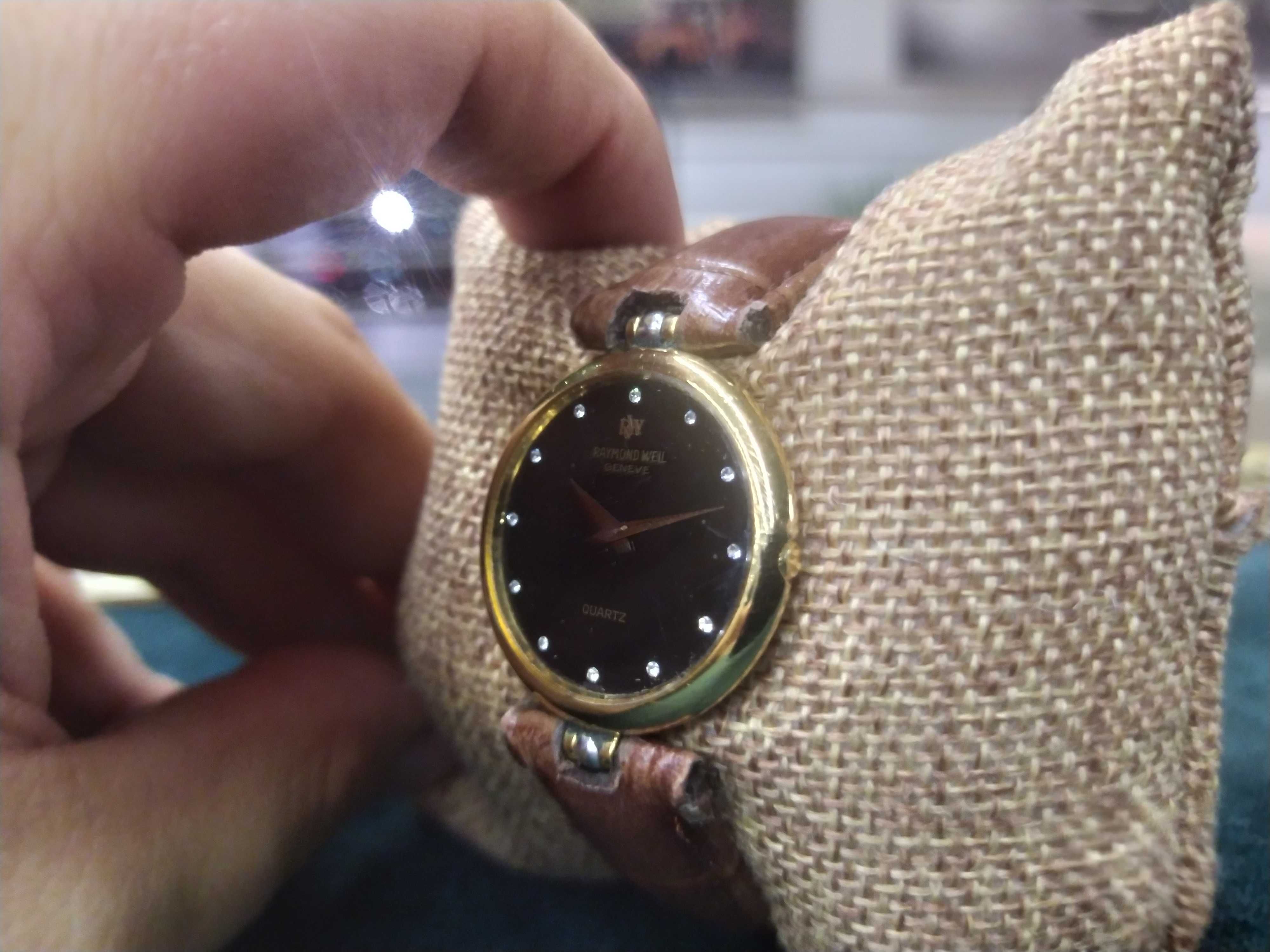 Oryginalny zegarek Raymond Weil Diamond Black ref 3703 18karat Złoco