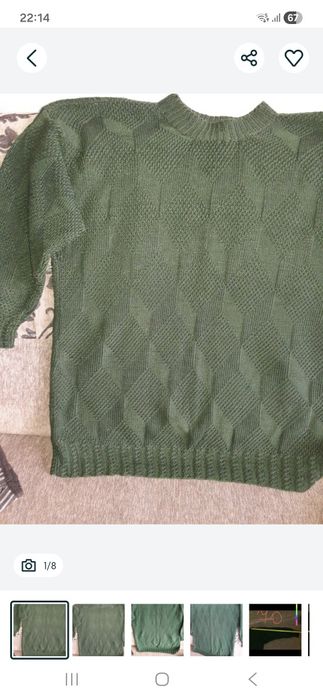 Продам Свитер Женский Ручная работа Очень Красивая вязка .250гр.