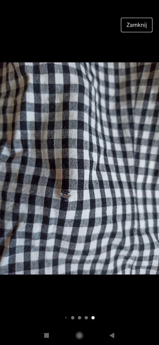 Bluzka na guziki bawełniana retro vintage z kołnierzykiem żabotem