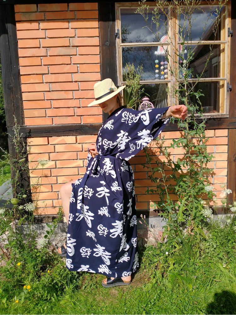 Kimono bawełniane bawełna miękkie szlafrok oversize