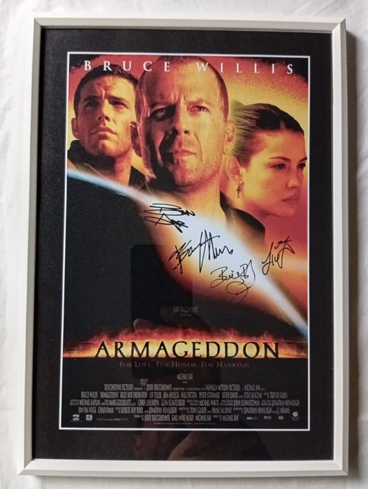Moldura Filme Armageddon com Autógrafos (A4)