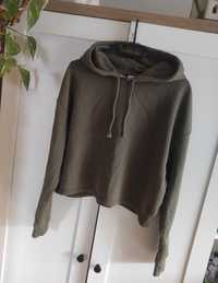 Bluza damska z kapturem, khaki, H&M Basic, r L