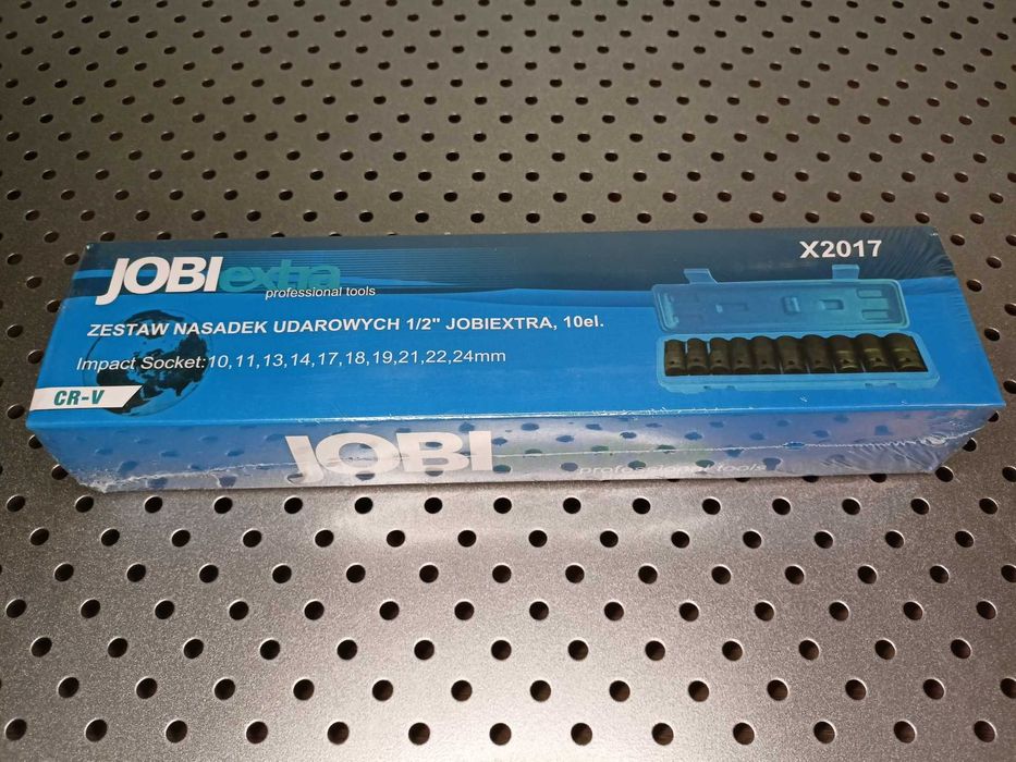 Nasadki udarowe 6-kątne krótkie 1/2" 10-24mm 10-el. JOBIextra X2017