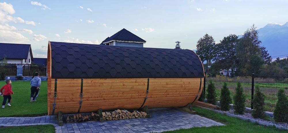 Sauna ogrodowa beczka 4 m agroturystyka producent