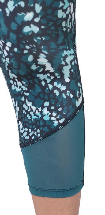 Zielone legginsy 3/4 BERSHKA, z siateczką , R. XS