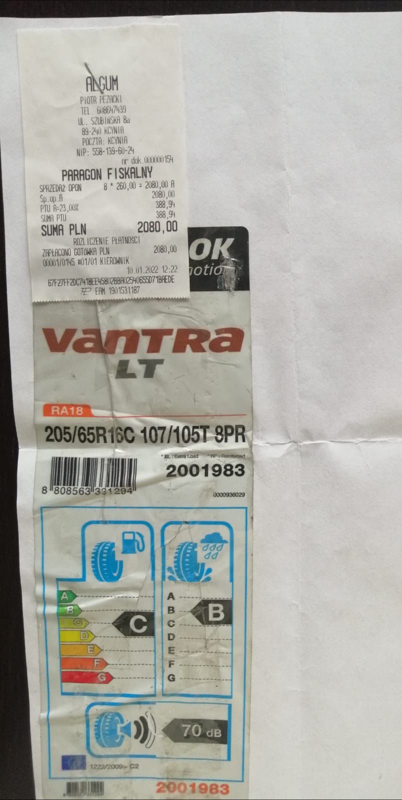 Opony VANTRA 205/65R16C