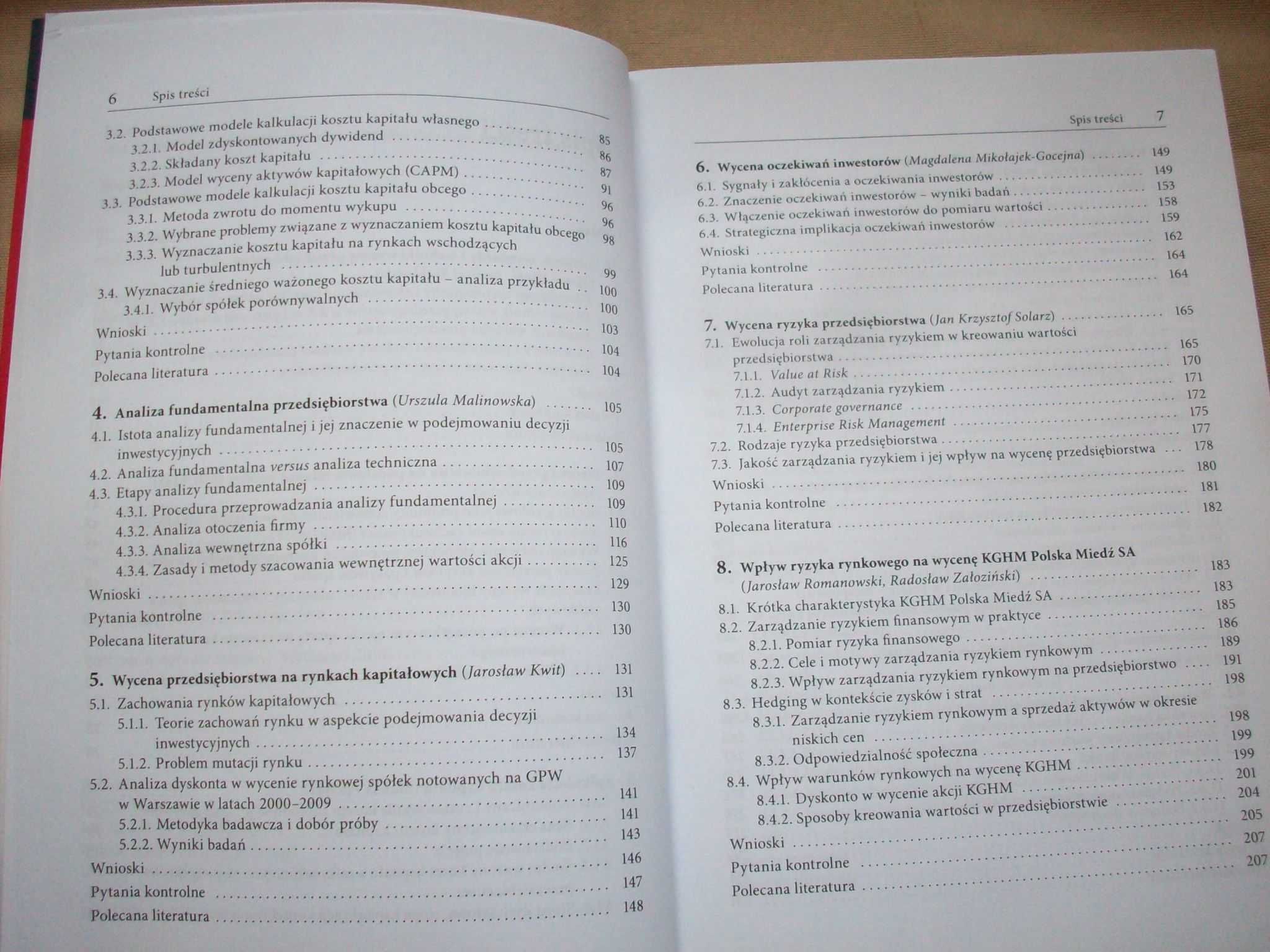 Wycena przedsiębiorstw. Od teorii do praktyki, Panfil & Szablewski.