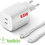 Super Ładowarka PD Belkin Boost Charge Pro Dual 65W + kabel USB C