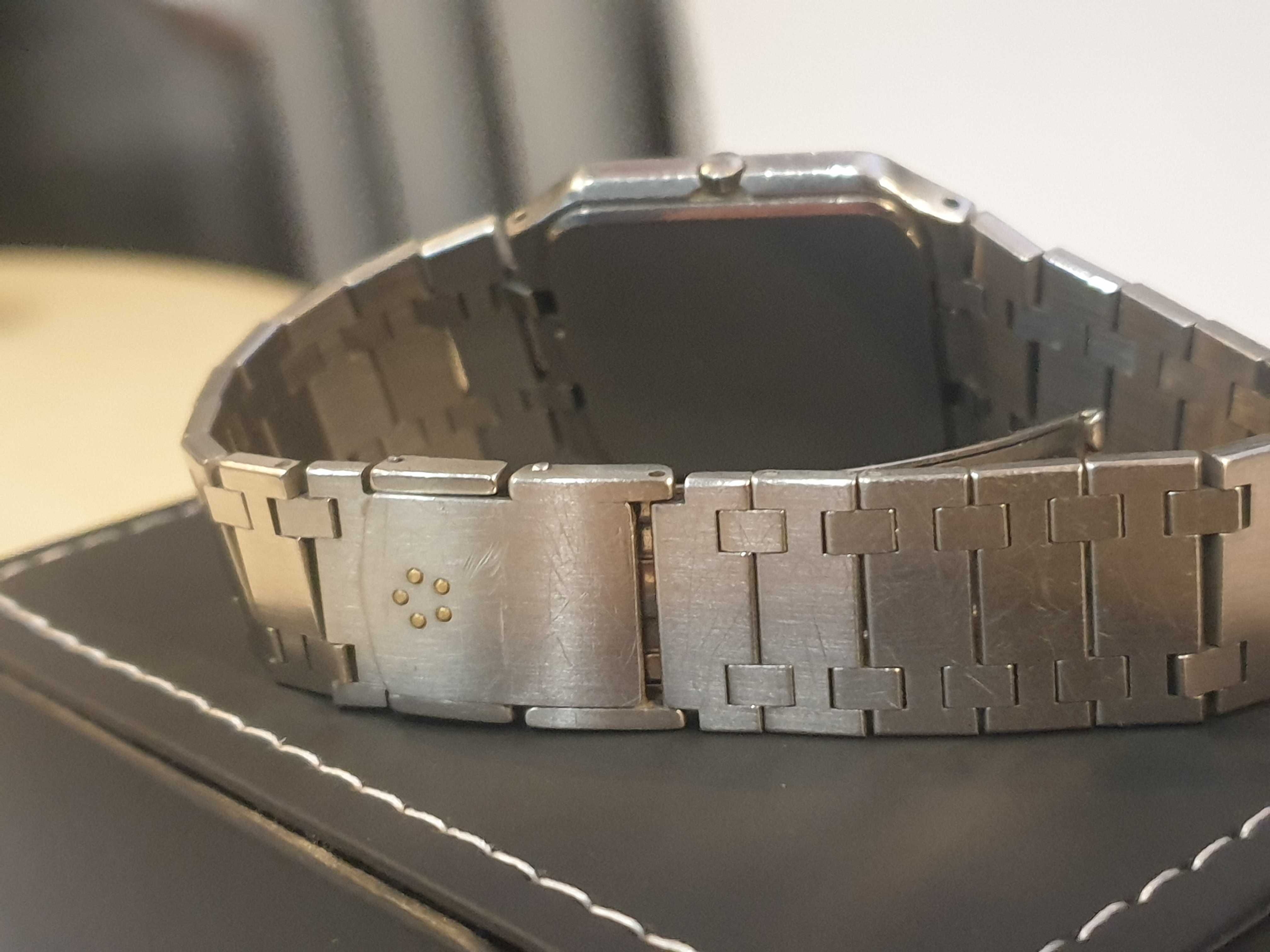 Vintage ETERNA Q meski zegarek kwarcowy na bransolecie swiss made