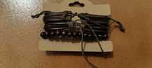 Conjunto de 3 pulseiras couro