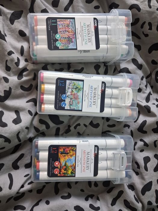 Wyprzedaż!!! Markery w pudełku LoozzArt 12  kolorów kreatywny prezent