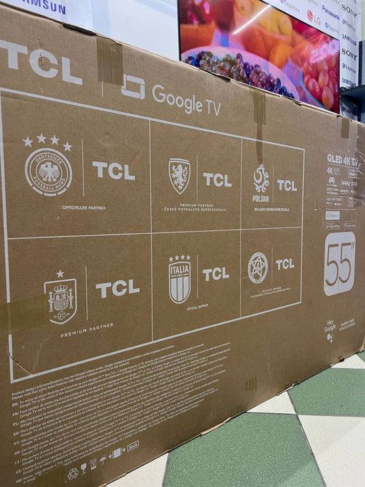 Телевізор 55» дюймів TCL 55T8B 4K QLED, Smart TV, 144Hz