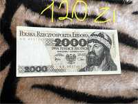Polski banknoty 2000 zl 1979 r seria AR prl antyki
