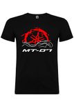 T-shirt Yamaha MT-07 moto perfil + logo