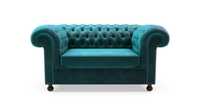 Sofa 2 osobowa chesterfield butelkowa zieleń