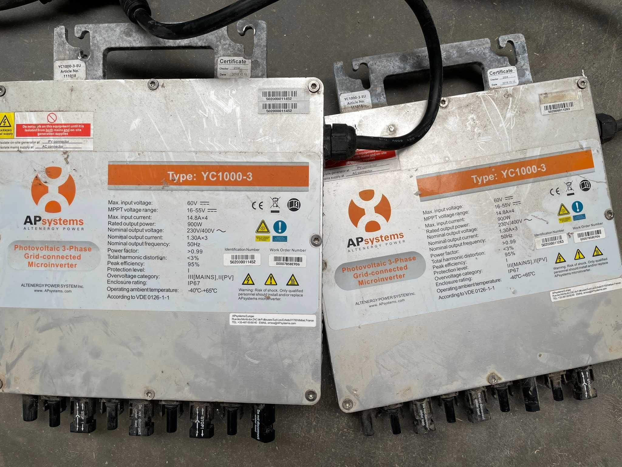 Microinversores Trifásicos APS YC1000-3