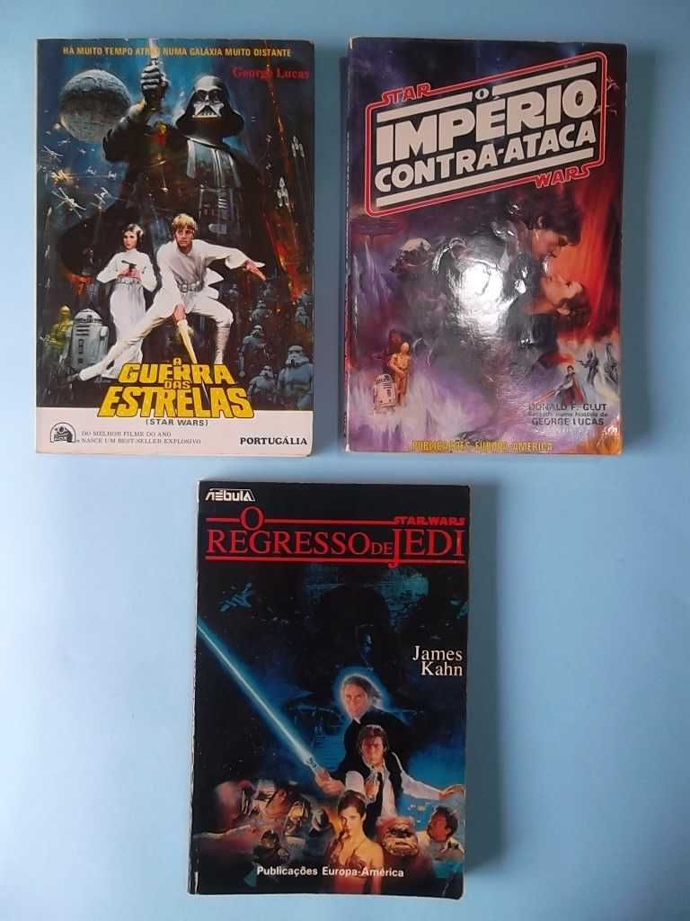 Trilogia GUERRA DAS ESTRELAS (STAR WARS) edição portuguesa, literatura