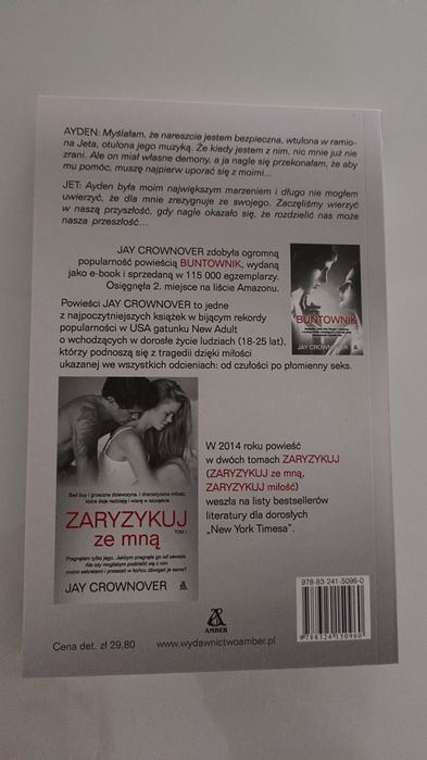 Książka romans nowa zaryzykuj miłość Jay Crownover
