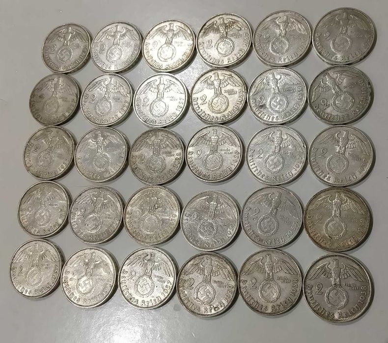Продам немецкие серебреные 2 рейхсмарки