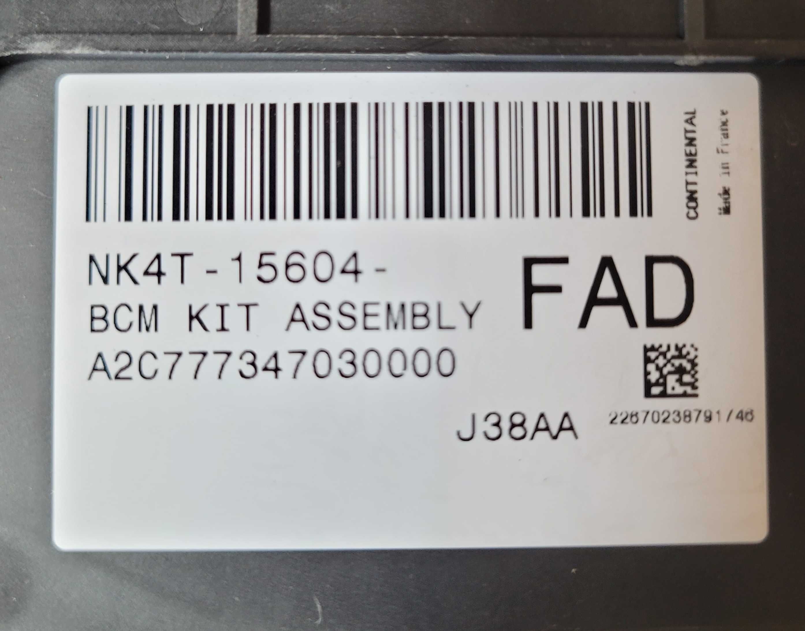 Moduł BCM Ford Transit Mk8 lift Custom lift NK4T-15604-FAD