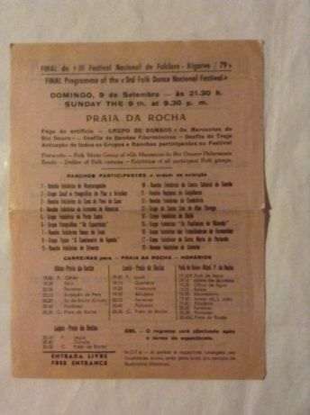 Cartaz do III Festival Nacional de Folclore / Algarve 1979