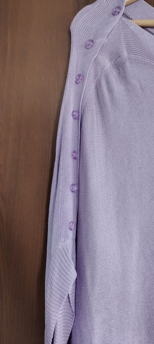 5XL 50 6XL 52 fioletowa bluzka motyl nietoperz