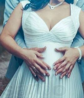 Красивое свадебное платье в греческом стиле. Идеально для беременной