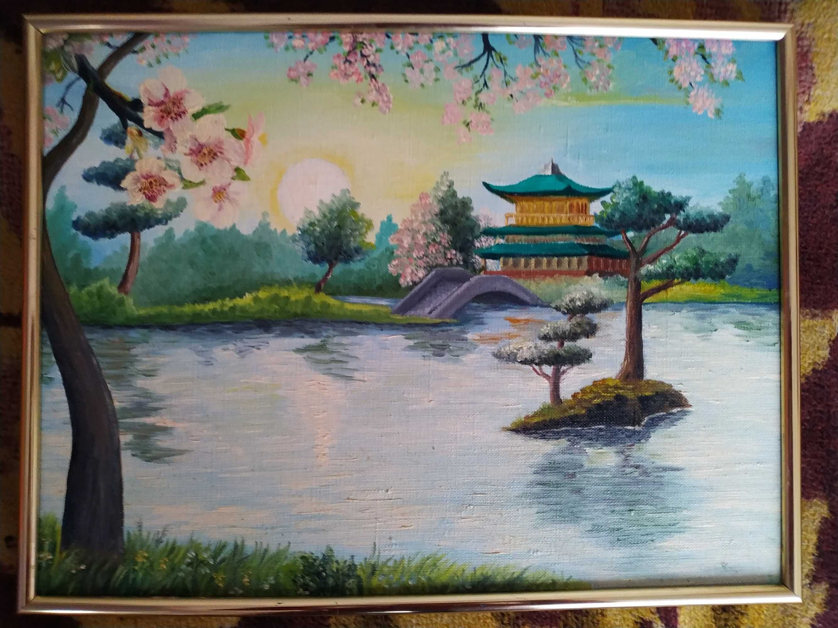 картина красками на полотне 40*30