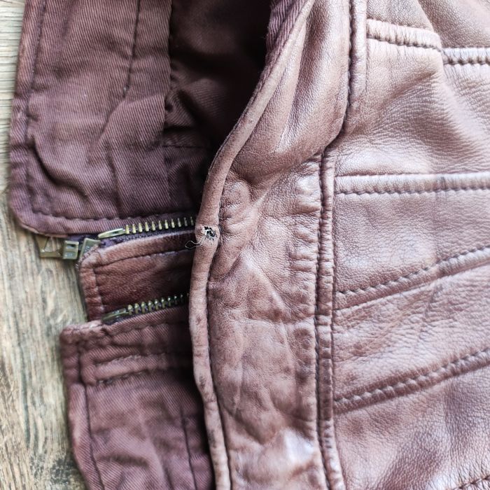 Bershka S, ramoneska damska brązowa vintage.