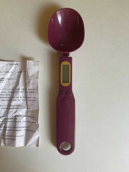 Кухонные весы. Ложка. С LCD экраном. Батарейка в комплекте. Торг.