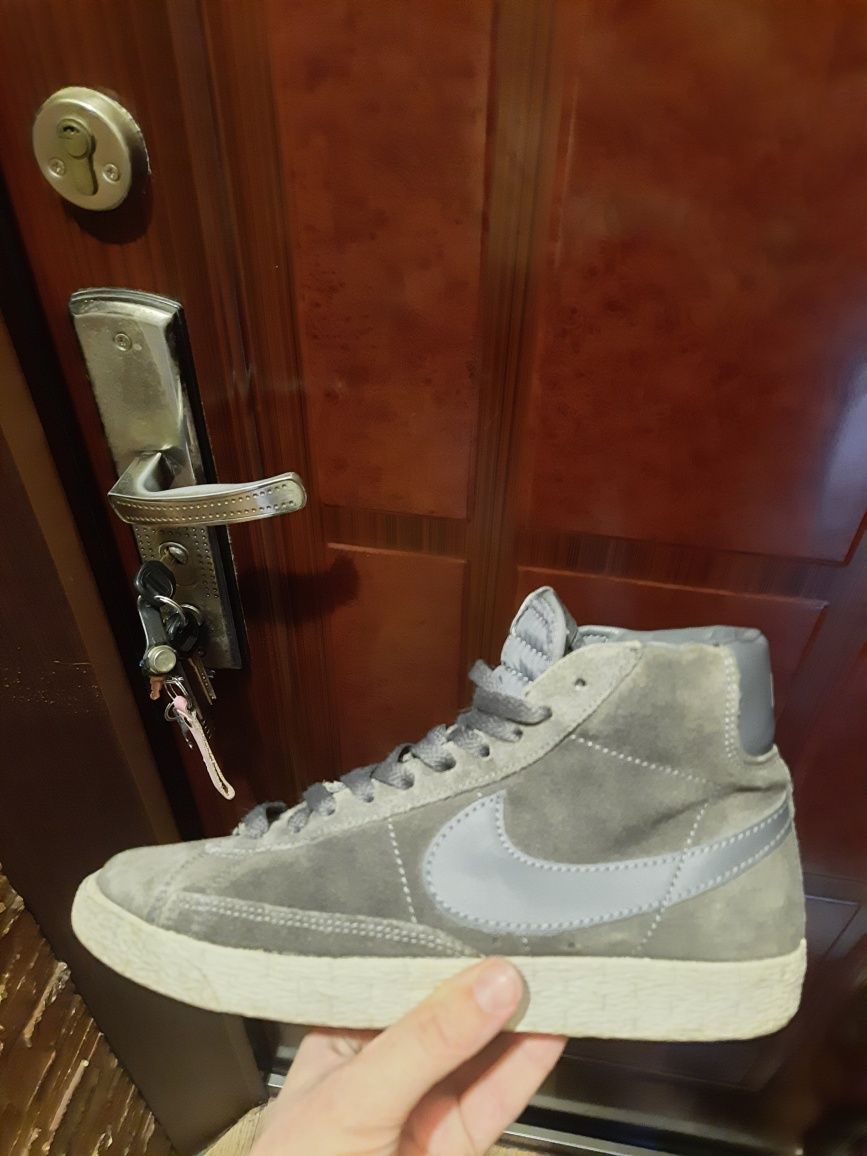 Кроссовки кеды Nike Blazer Mid 77 Vintage grey