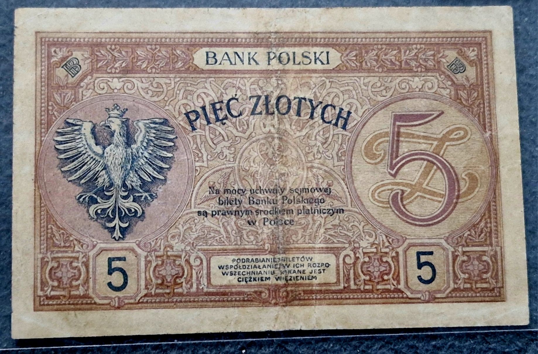 5 złotych 1919 rok S.73.A.