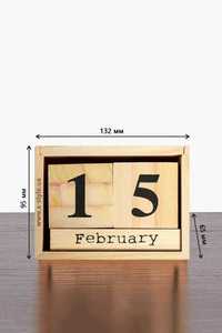 Вічний календар кубики дерев'яний