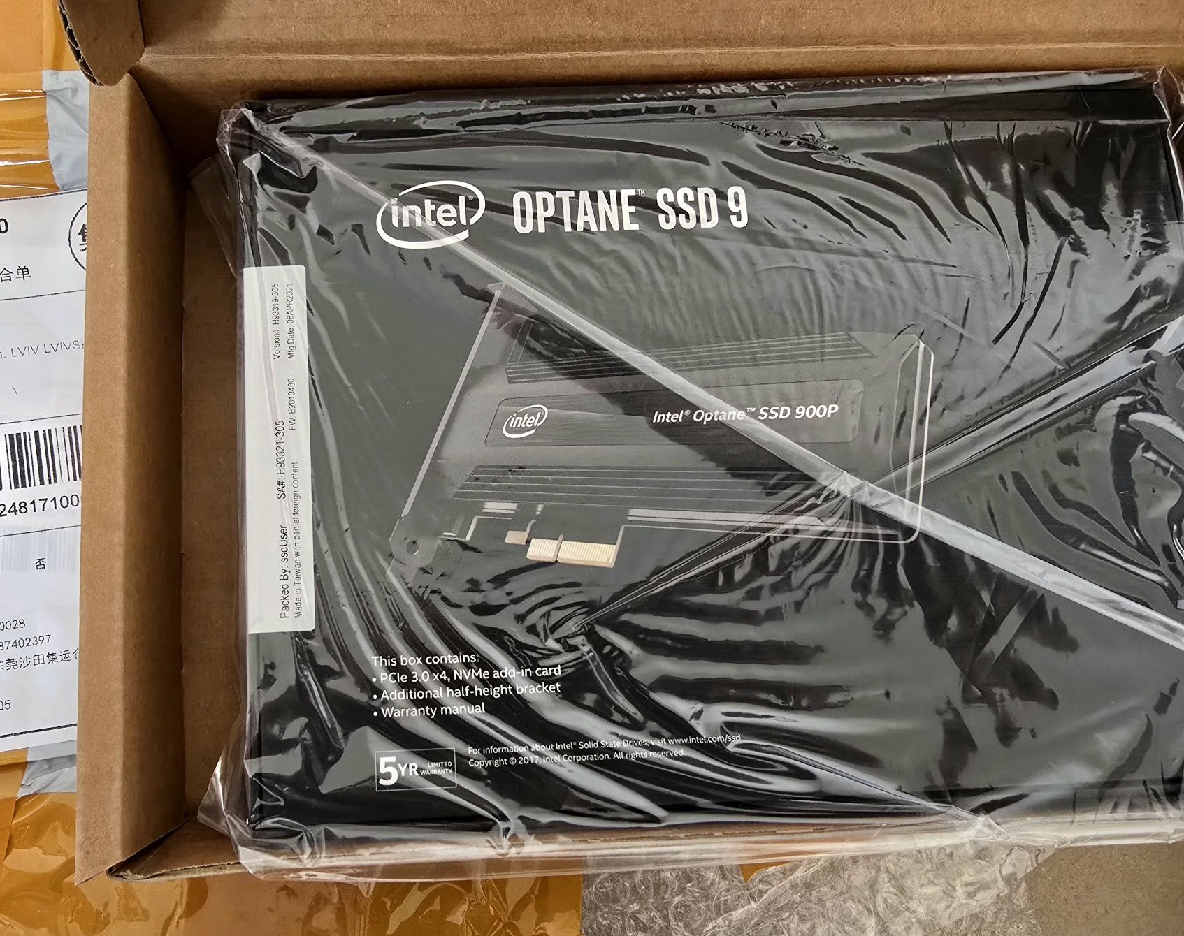 SSD Intel Optane 900P 280GB PCIe карта