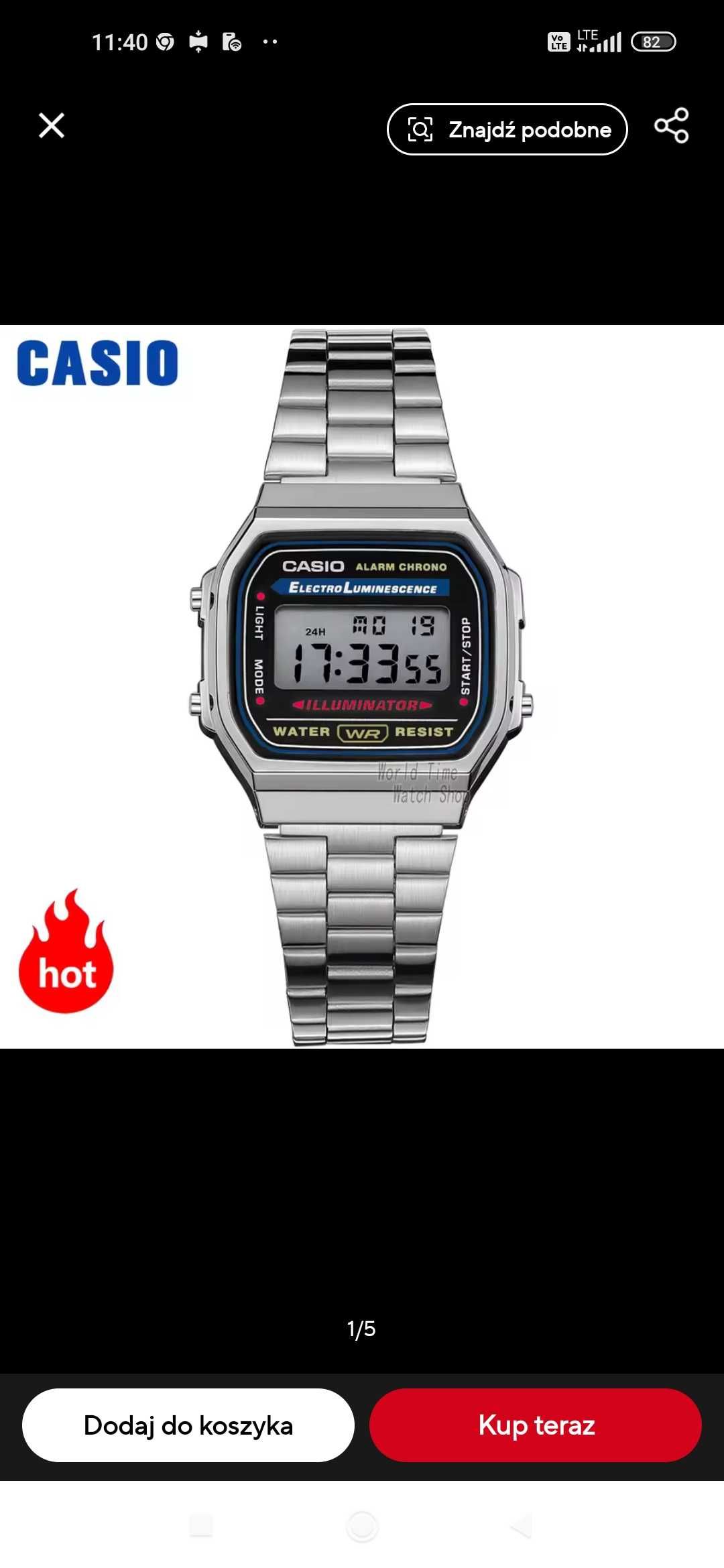 Zegarek elektroniczny Casio klasyk