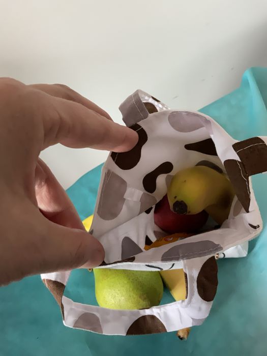 Bawełniane woreczki, torebki z uszami, handmade