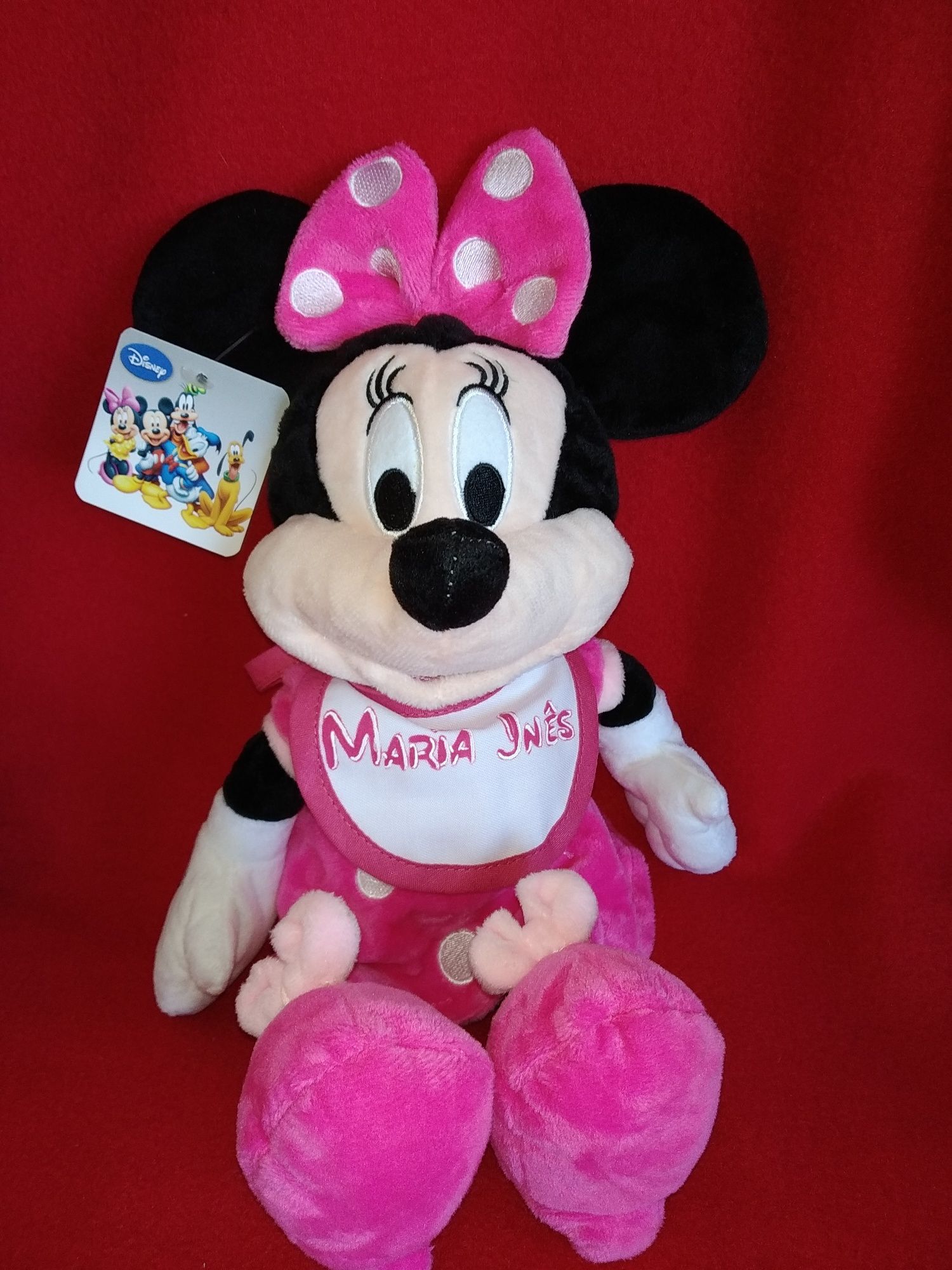 Minnie e Mickey com nome 40 cm