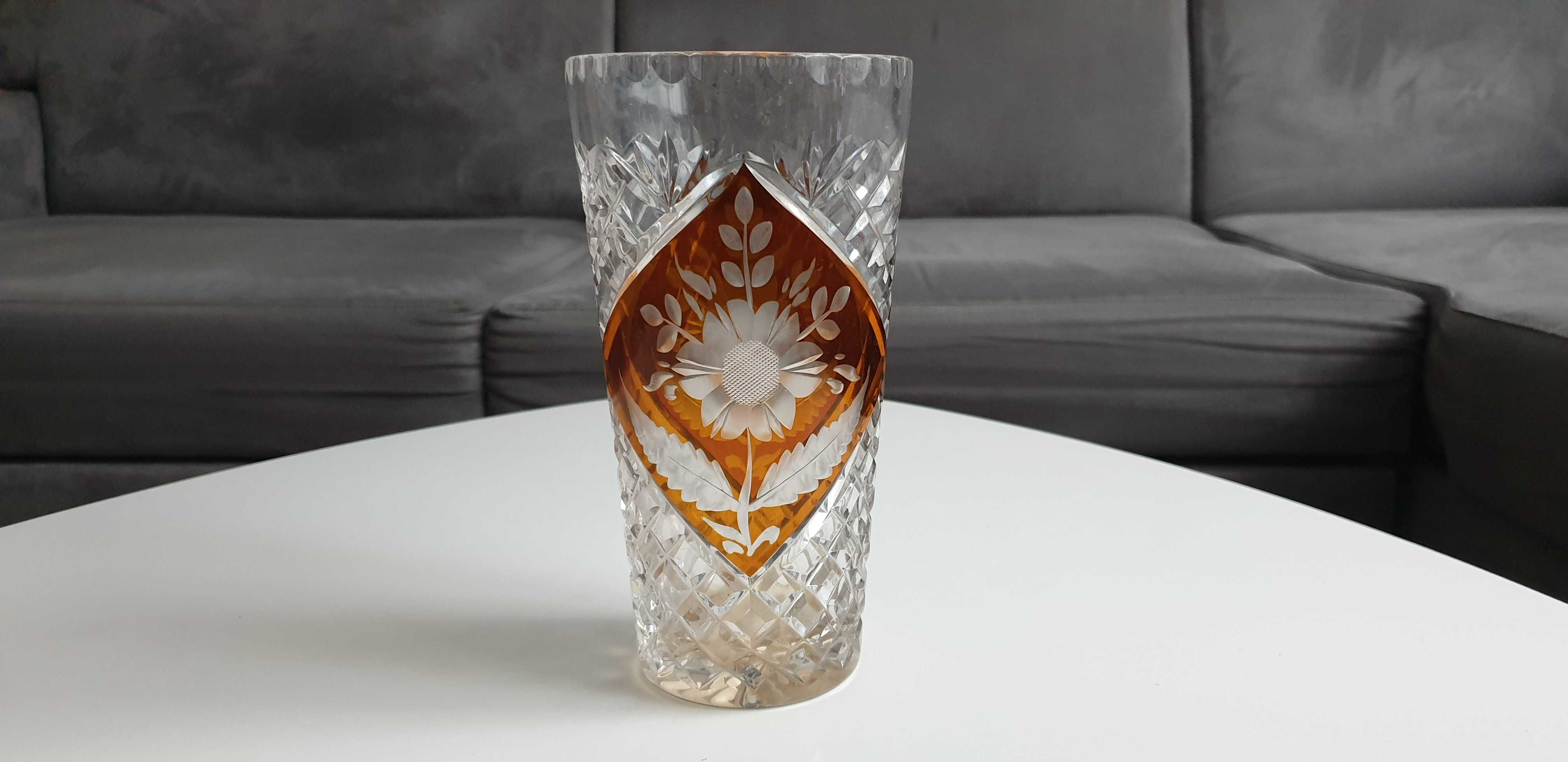 Starocie z Gdyni - Kryształy - wazon miodowy 21cm