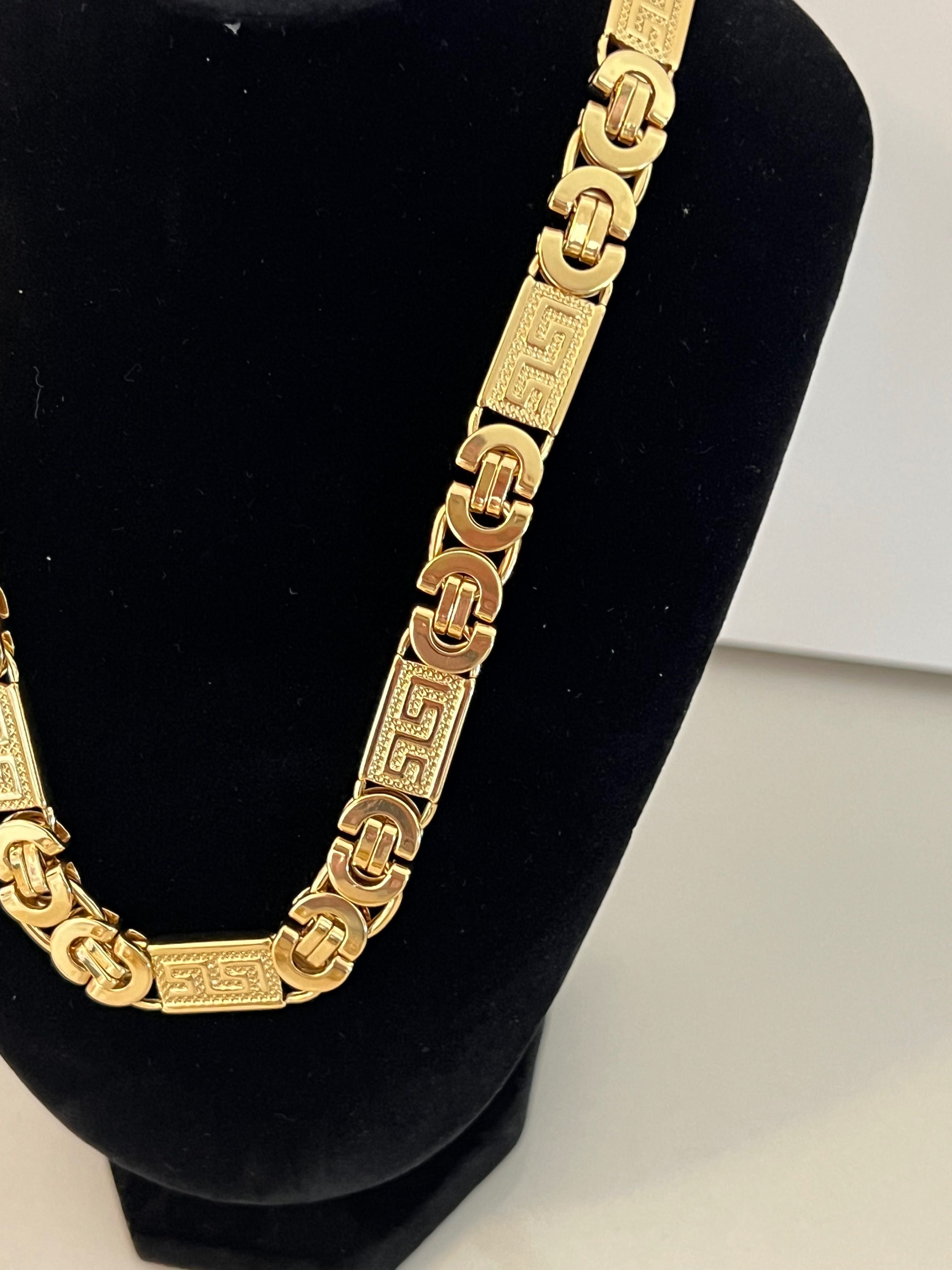 Złoty łańcuch splot Versace poozłacany 585 14K NOWY