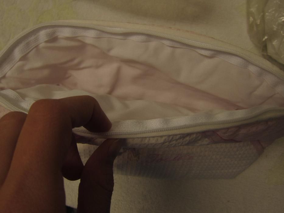 Saco de Bébé Criações Cegonha Rosa e Branco 27cm x 19cm Novo