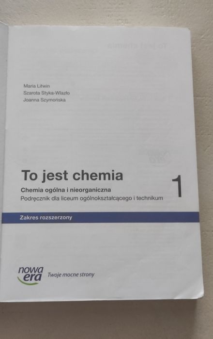 To jest chemia 1 rozszerzony 
Wyd Nowa Era 2019
Zakres rozszerzony 
St