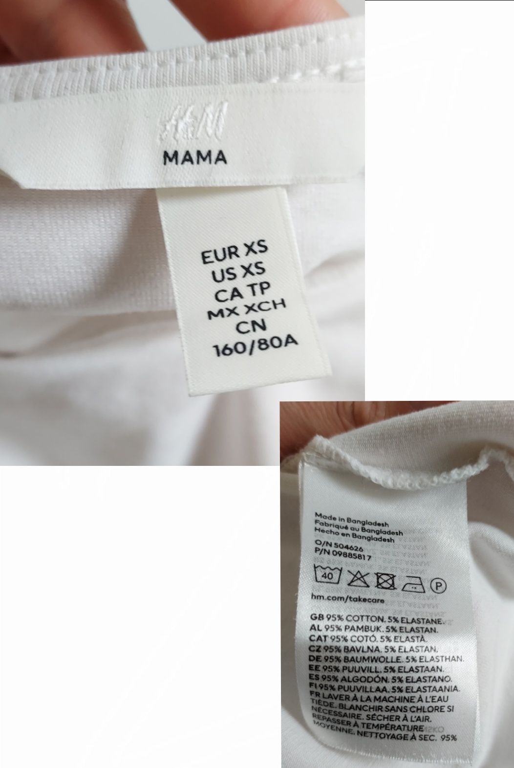 H&M MAMA_biały top do karmienia_XS