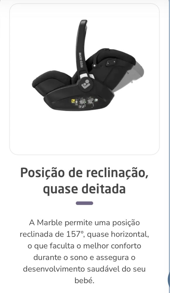 Cadeira-auto MARBLE Maxi-cosi Essential Black + isofix - nova com etiquetas