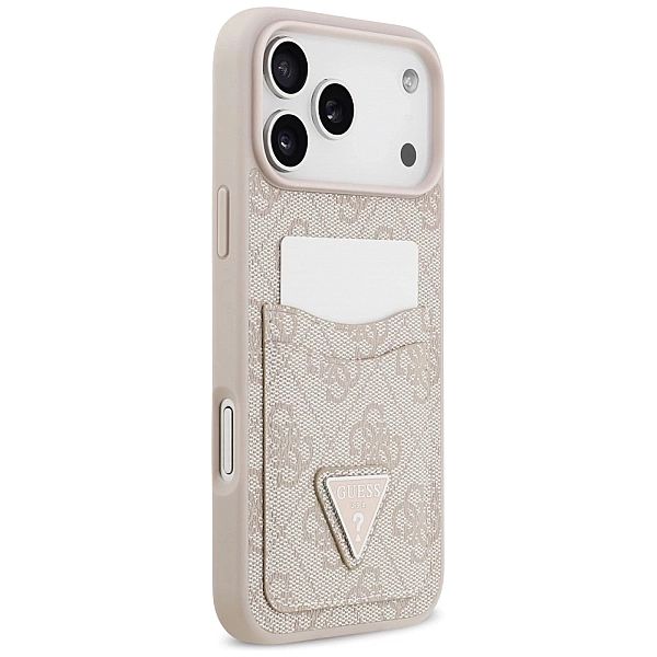 Etui Guess 4G nauble Card Triangle na iPhone 17 Pro Max - różowe