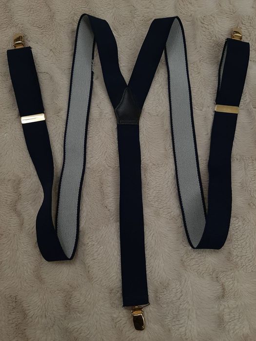 Підтяжки V-подібні темно-сині 3см