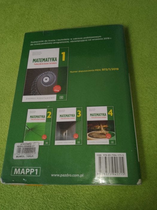 Matematyka 1 - PAZDRO - podręcznik - zakres podstawowy