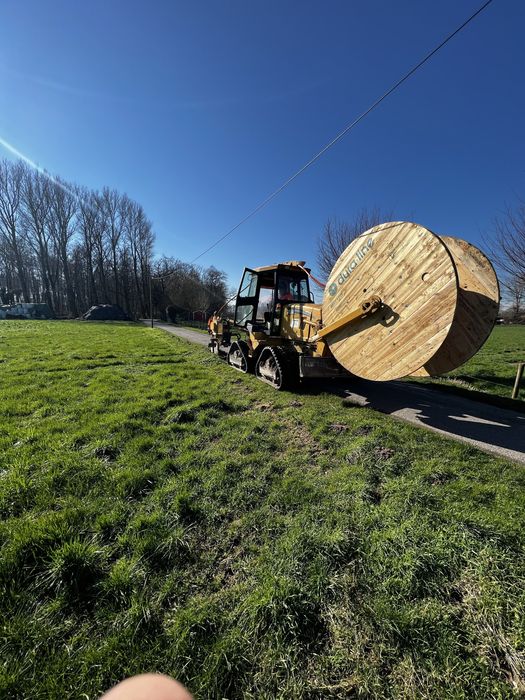 Wynajem pługoukładacza - telekomunikacja,energetyka