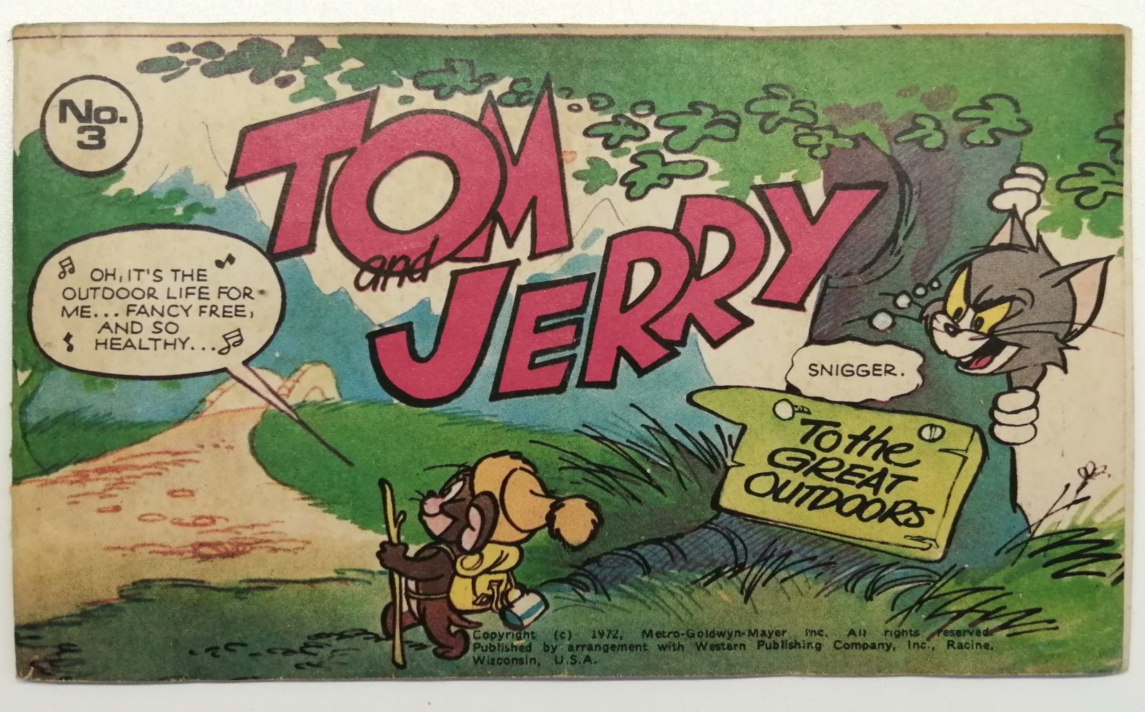 "Tom & Jerry" komiks z 1972 roku Ventage
