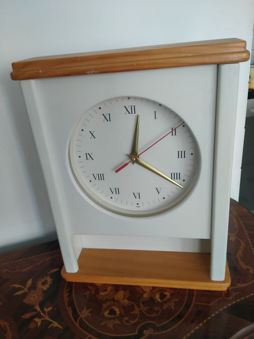 Zegar kominkowy, nowoczesny w obudowie drewnianej  na 1 baterię 35x25